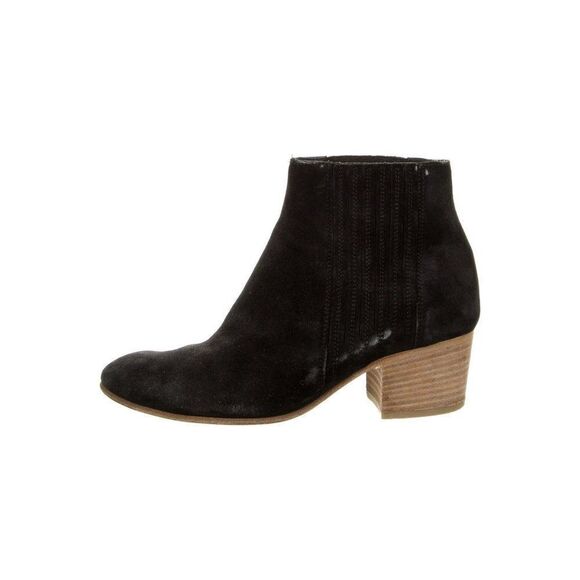 Vince Black Suede Haider Chelsea Boots Booties US 6.5 M - Picture 1 of 9